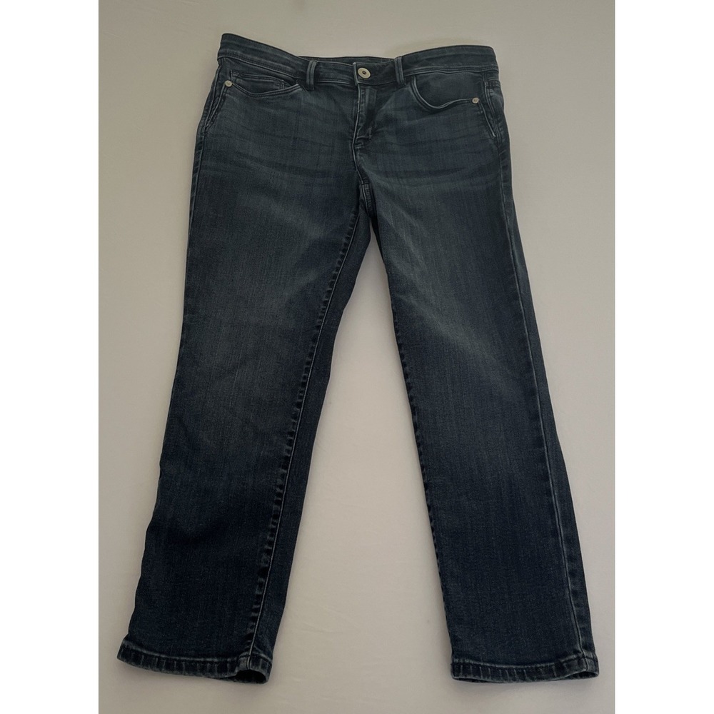 J. Jill Authentic Fit Slim Ankle 8P Women Blue Jeans Dark Wash Denim 0144